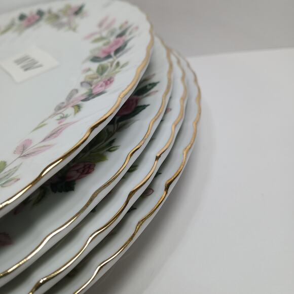Set of Four Regency Rose #2345 Dinner Plates 10-3/8" by Creative Fine China [WW] - Picture 6 of 11